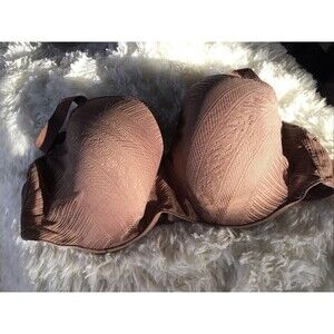 Third Love Bra 42 E Taupe Lace Adjustable Padded Hook & Eye Back Clasp